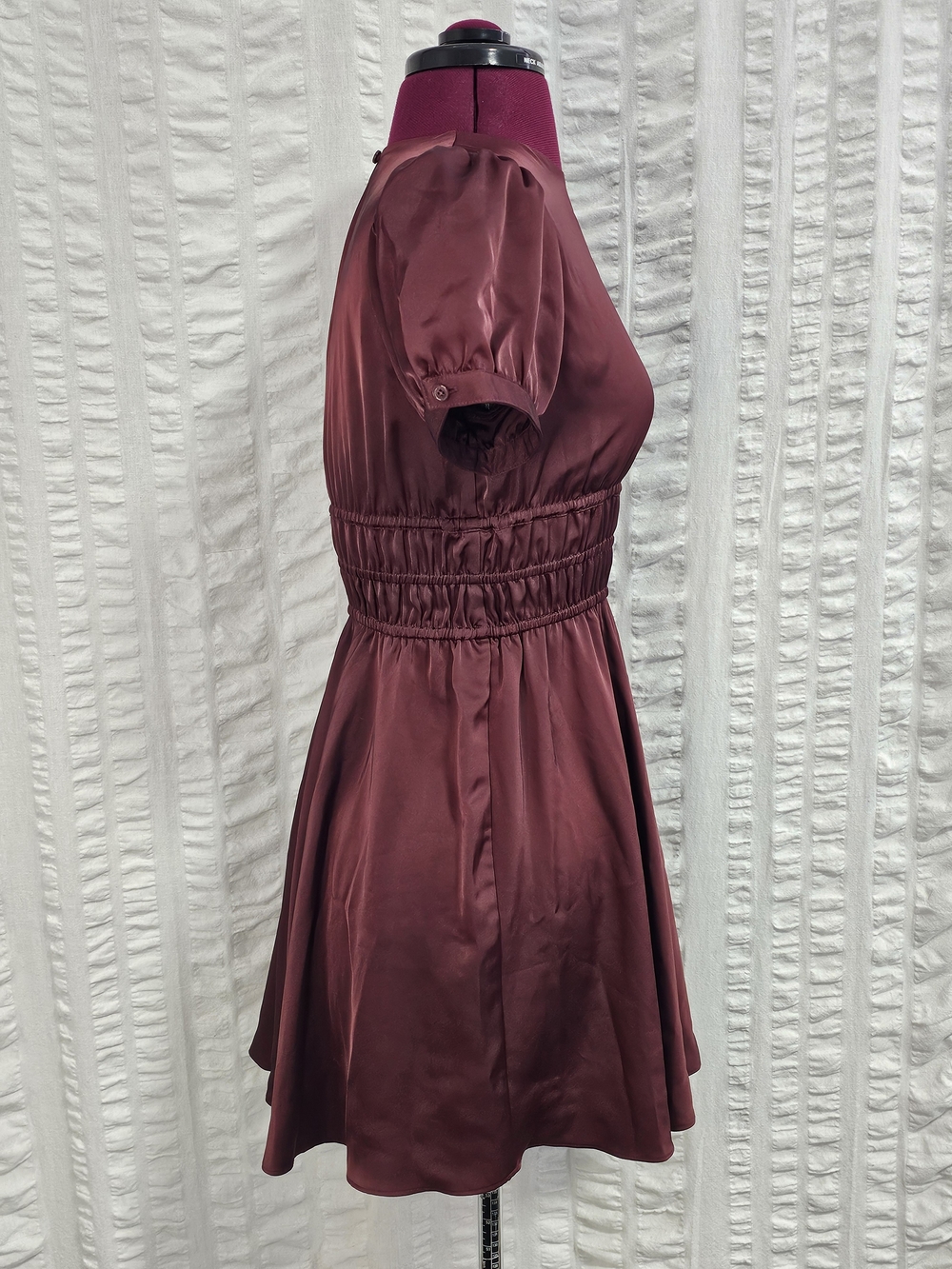 Aritzia Sunday Best Anderson Short Babydoll Puff-Sleeve Smocked Waist Dress - Picture 8 of 15